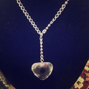 Heart crystal y necklace